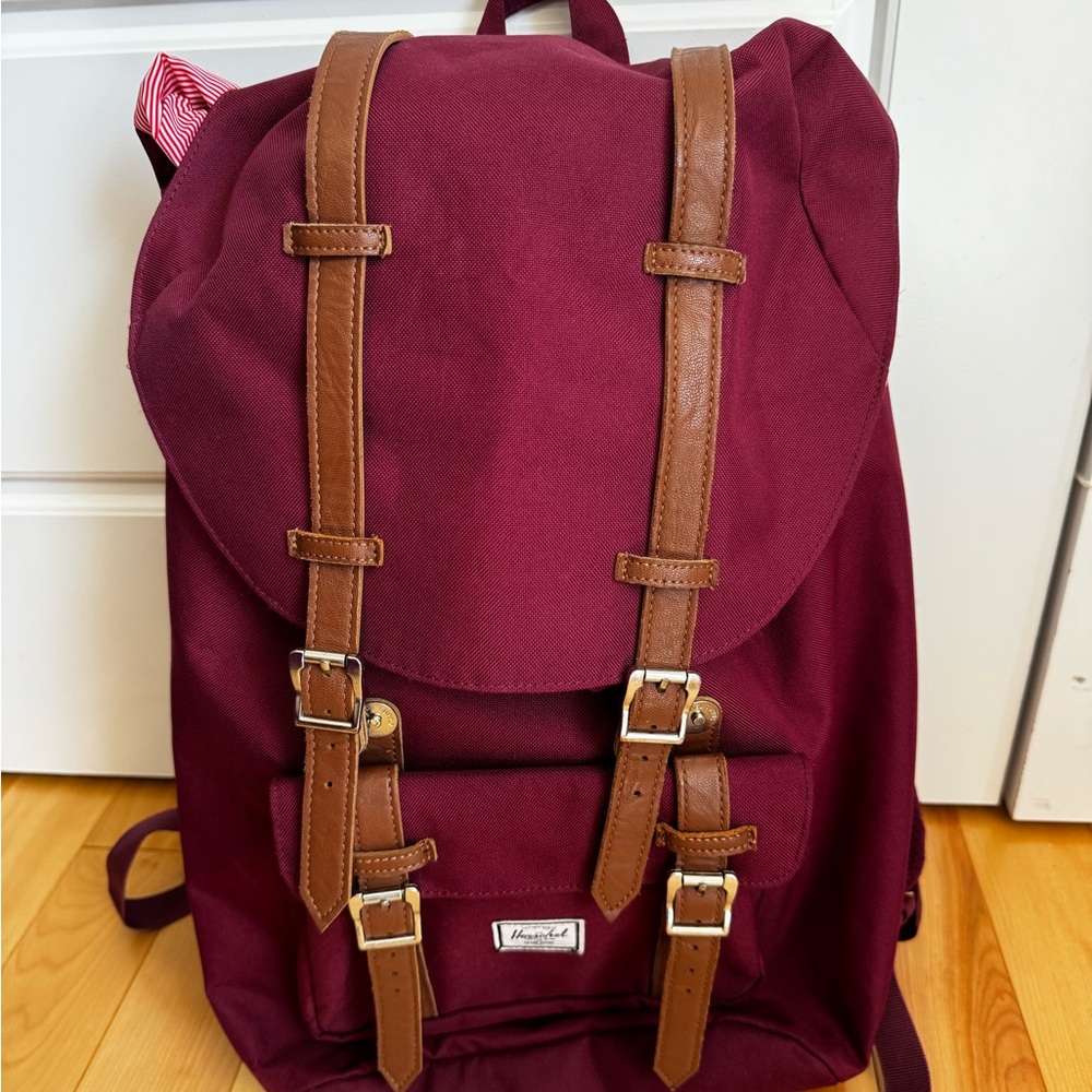 Herschel Supply Company Little America Backpack (Windsor Wine with Brown Accents